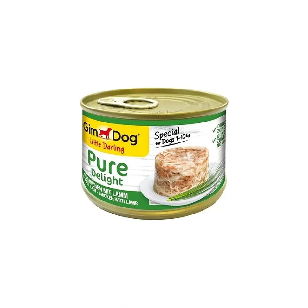 کنسرو سگ جیم داگ Pure Delight با طعم مرغ و بره GimDog