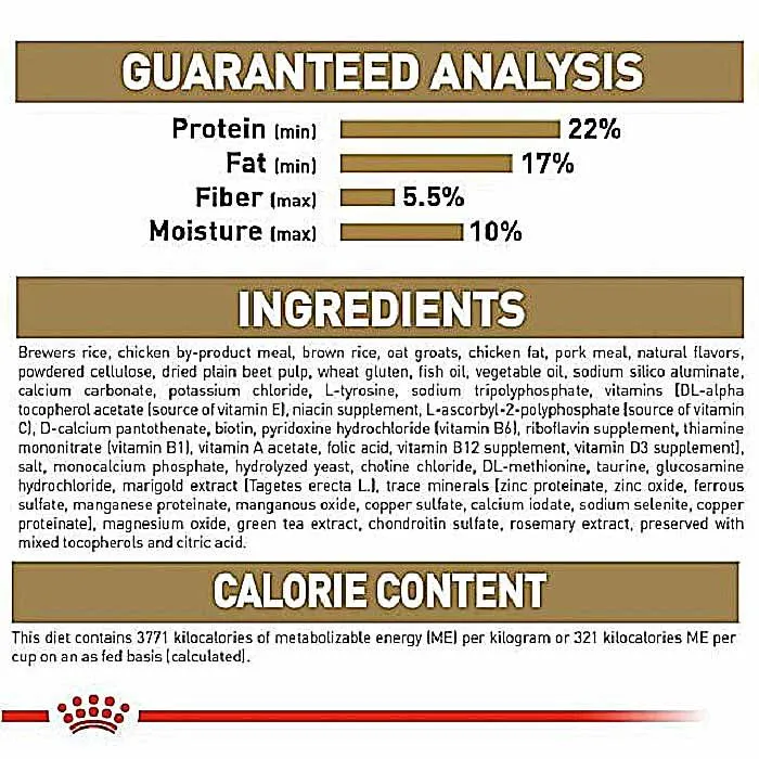 غذای خشک سگ بالغ نژاد ژرمن شپرد رویال کنین | Royal Canin German Shepherd Adult — ترکیبات و آنالیز
