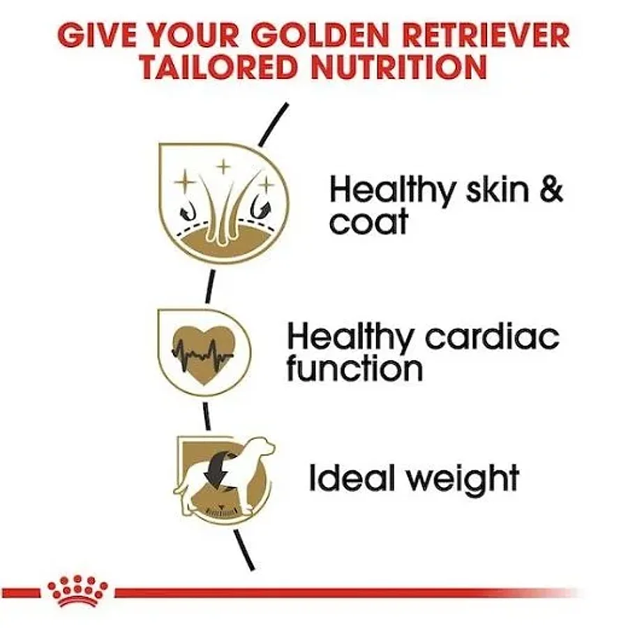 غذای خشک سگ بالغ نژاد گلدن ریتریور رویال کنین | Royal Canin Golden Retriever Adult — جدول تغذیه و مقدار مصرف
