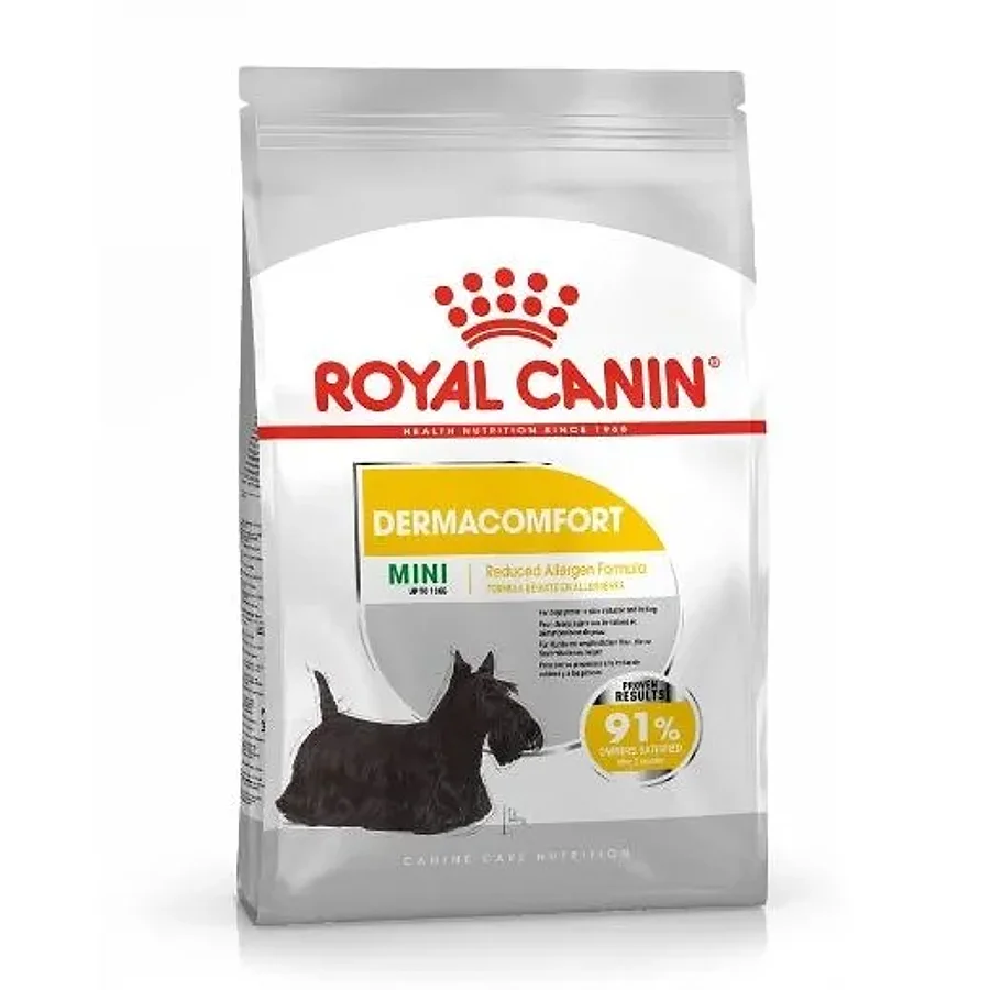 غذای خشک سگ بالغ نژاد کوچک رویال کنین مراقبت از پوست حساس | Royal Canin Mini Dermacomfort