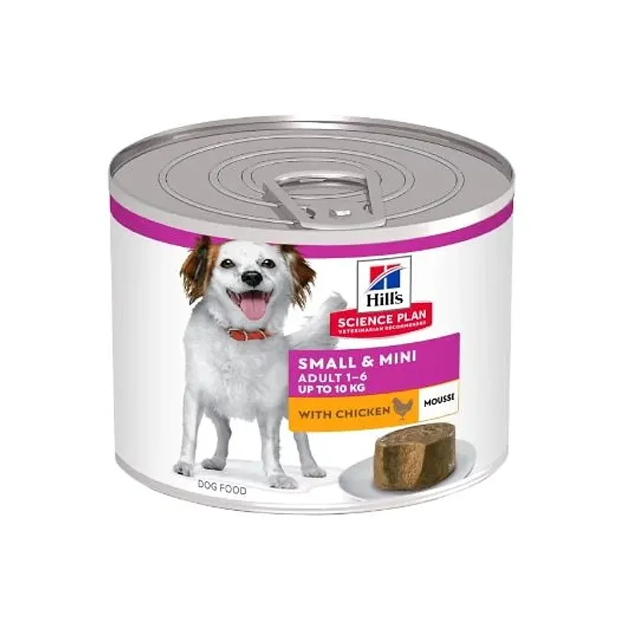 غذای موس سگ بالغ نژاد کوچک هیلز ساینس دایت با طعم مرغ | Hill's Science Diet Adult Small Mini Mousse Chicken