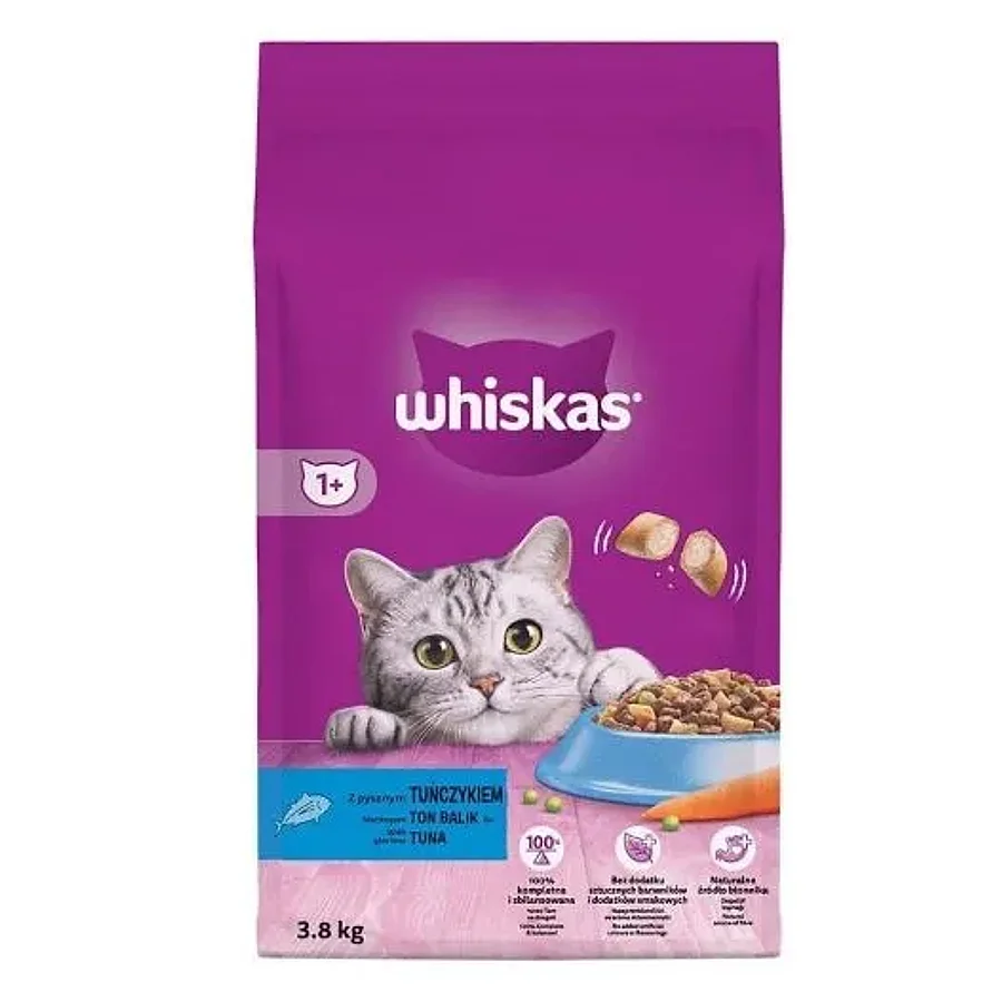 غذای خشک گربه بالغ ویسکاس با طعم ماهی تن | Whiskas Adult 1+ Tuna