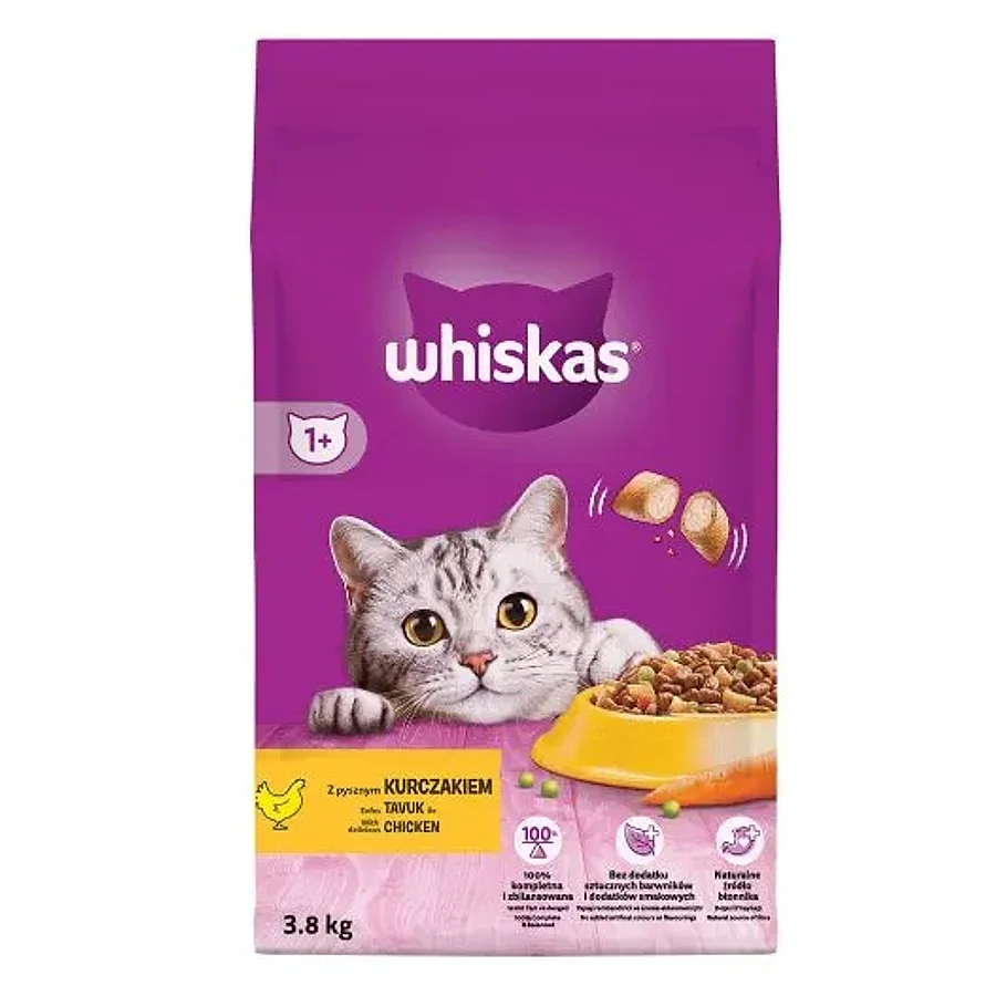 غذای خشک گربه بالغ ویسکاس با طعم مرغ | Whiskas Adult 1+ Chicken