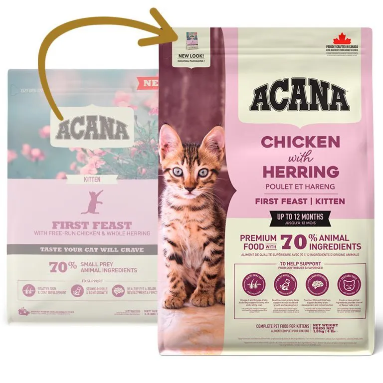 غذای خشک بچه گربه آکانا فرست فیست با طعم مرغ و ماهی | Acana First Feast Kitten — ترکیبات و آنالیز