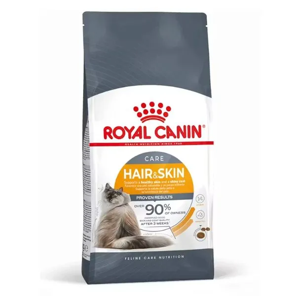 غذای خشک گربه بالغ رویال کنین هیر اند اسکین کر مراقبت از پوست و مو | Royal Canin Hair and Skin Care Cat Food