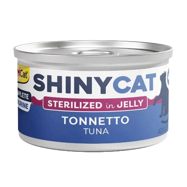 کنسرو مکمل گربه عقیم‌شده جیم‌کت شاینی‌کت استریلایزد با تن در ژله | GimCat ShinyCat Adult Sterilised Tuna in Jelly