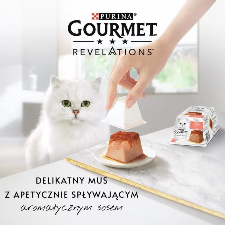 دسر گربه بالغ گورمت ریولیشنز موس با طعم سالمون و سس | Gourmet Revelations Mousse with Salmon — ترکیبات و آنالیز