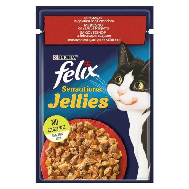 پوچ گربه بالغ فلیکس اَز گود اَز ایت لوکس با گوشت گاو و گوجهفرنگی در ژله | Felix As Good As It Looks Beef & Tomato in Jelly