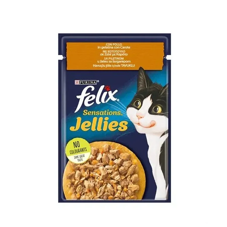 پوچ گربه بالغ فلیکس اَز گود اَز ایت لوکس با مرغ و هویج در ژله | Felix As Good As It Looks Chicken & Carrot in Jelly