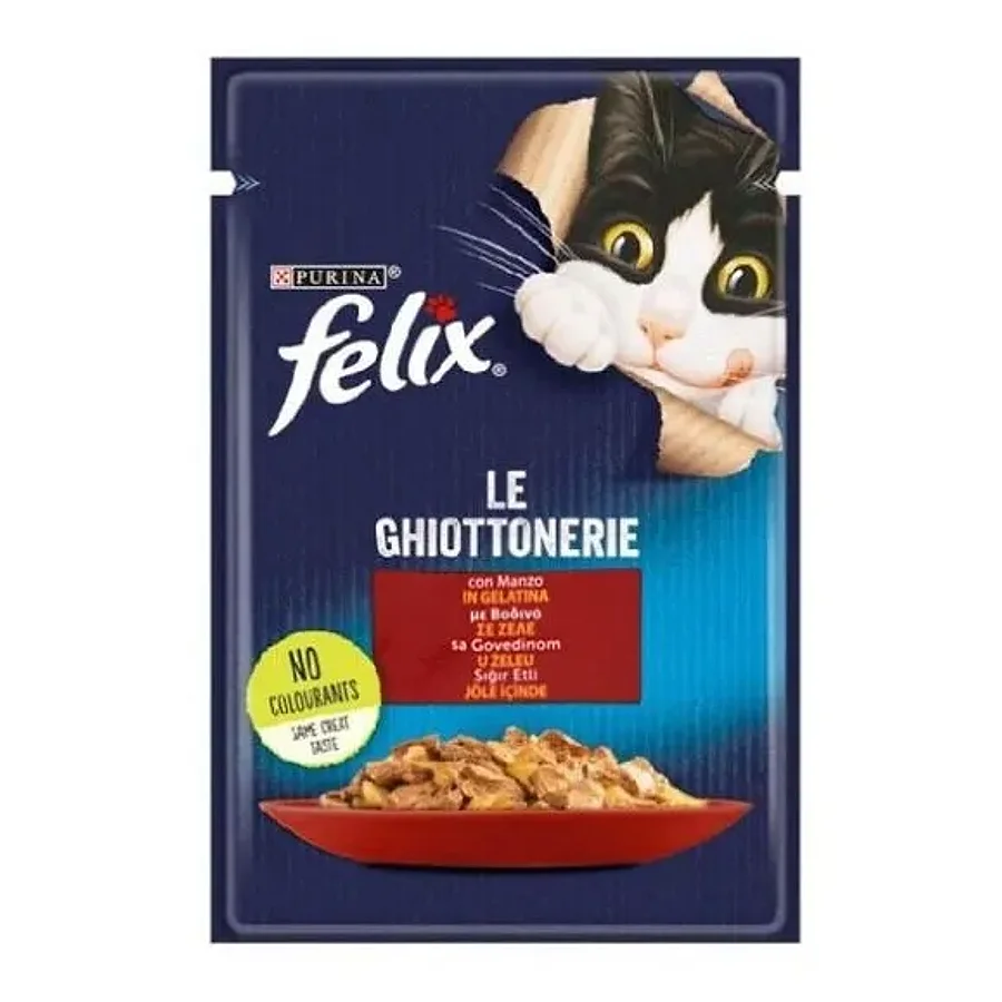 پوچ گربه بالغ فلیکس اَز گود اَز ایت لوکس با گوشت گاو در ژله | Felix As Good As It Looks Beef in Jelly