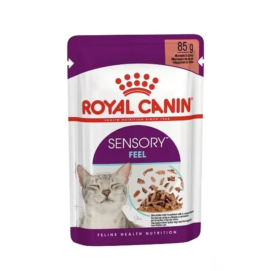 پوچ گربه بالغ رویال کنین سنسوری فیل تکه در سس — تحریک حس لامسه دهانی | Royal Canin Sensory Feel Morsels in Gravy