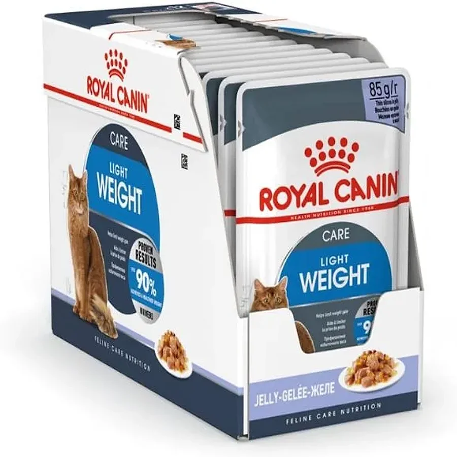 پوچ رژیمی گربه رویال کنین لایت وایت کر تکه در سس | Royal Canin Light Weight Care Thin Slices in Gravy — نمای دیگر بستهبندی