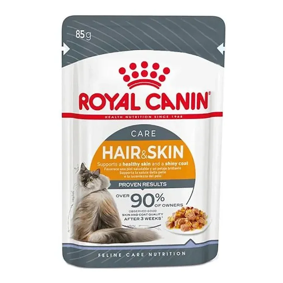 پوچ گربه بالغ رویال کنین اینتنس بیوتی پوست و مو در سس | Royal Canin Intense Beauty Thin Slices in Gravy